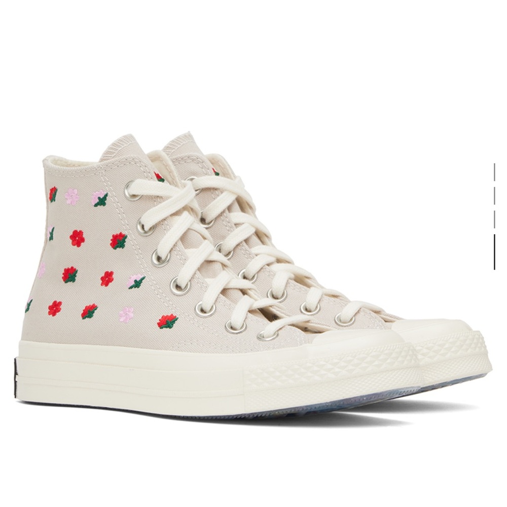 Converse Chuck 70 High-Top Taupe Floral Sneakers